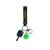 White background, product image of the JOOLA Ben Johns 3S paddle and ball keychain. Green.