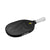 White Background Image: JOOLA Radius CGS 14 pickleball paddle, white gripped handle, black surface.