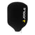 White Background Image: JOOLA elongated pickleball paddle cover. Black.