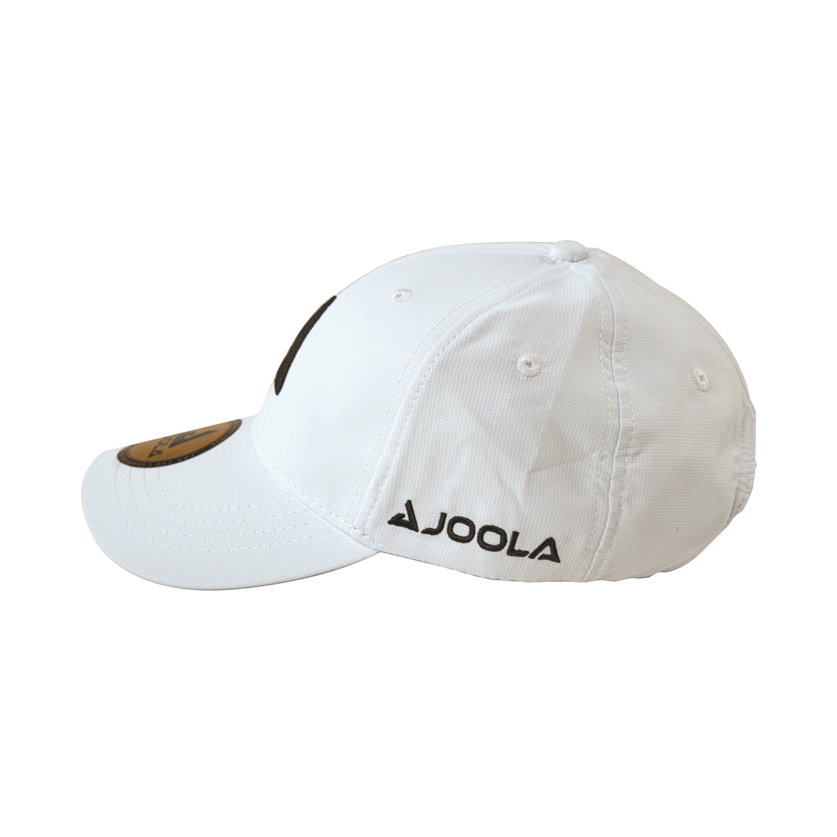 White Background Image: Side view of the white JOOLA trinity hat. #White