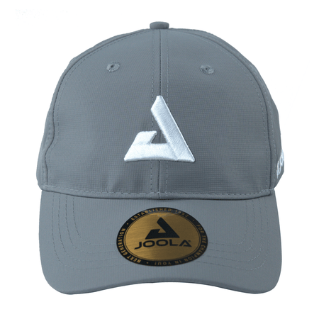 White Background Image: Straight on view of the grey JOOLA trinity hat. #Grey