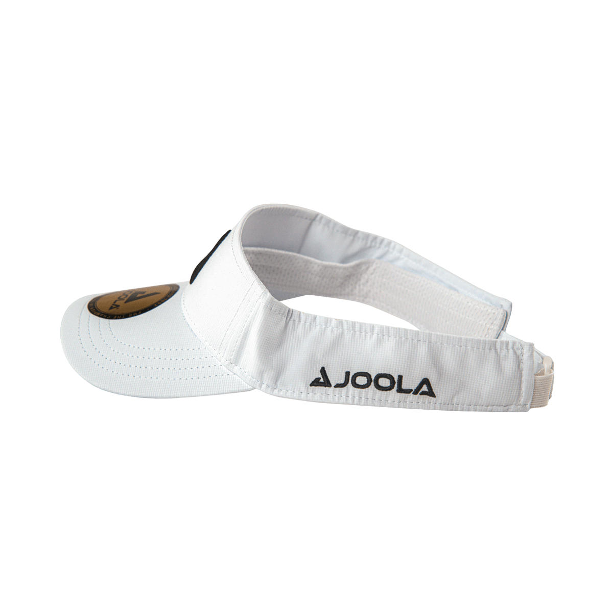 White Background Image: Side view of the white JOOLA Trinity visor. #White