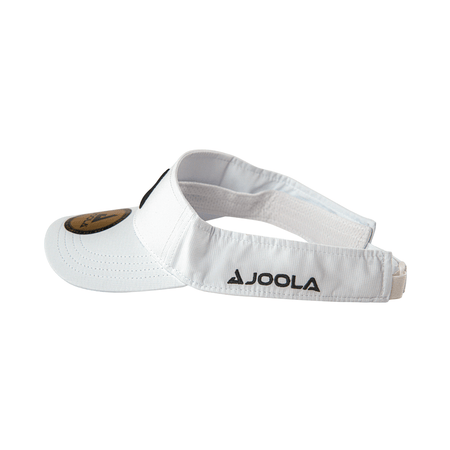 White Background Image: Side view of the white JOOLA Trinity visor. #White