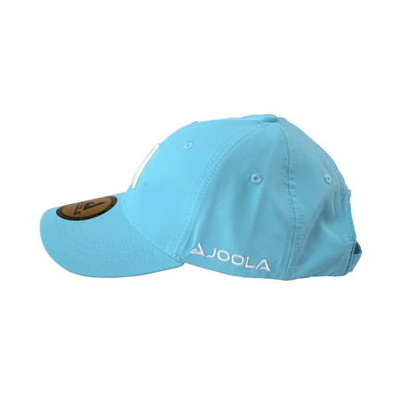 White Background Image: Side view of the light blue JOOLA trinity hat. #Light Blue