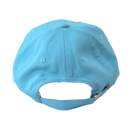 White Background Image: Back side of the light blue JOOLA trinity hat. #Light Blue