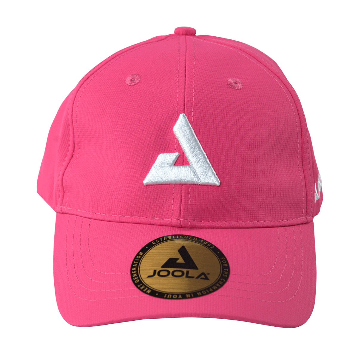 White Background Image: Straight on view of the hot pink JOOLA trinity hat. #Hot Pink