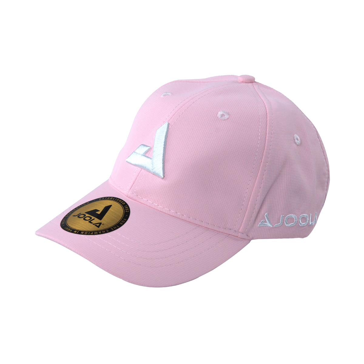 White background Image: Angled view of the light pink JOOLA trinity hat. #Light Pink