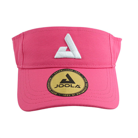 White Background Image: Straight on view of the Hot pink JOOLA Trinity visor. #Hot Pink