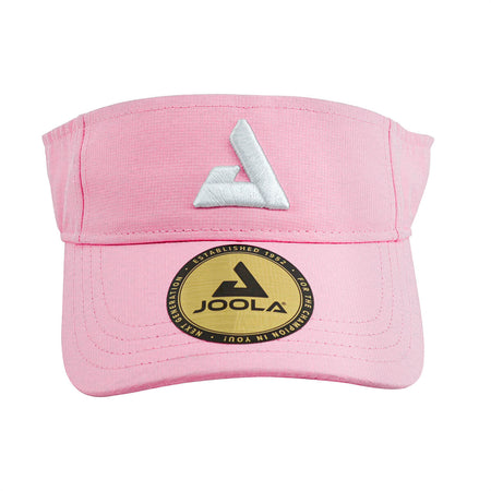 White Background Image: Straight on view of the Light pink JOOLA Trinity visor. #Light Pink