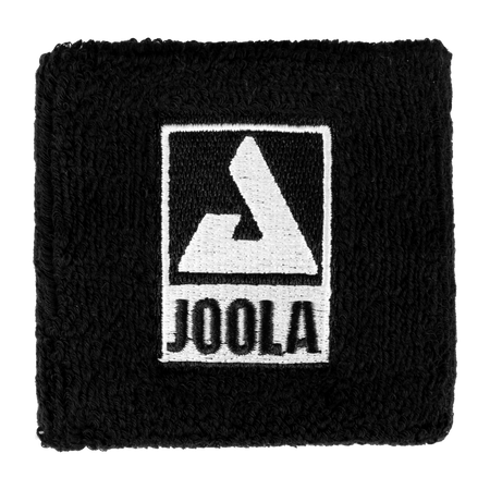 Black JOOLA wristband with a white JOOLA logo with JOOLA trinity.