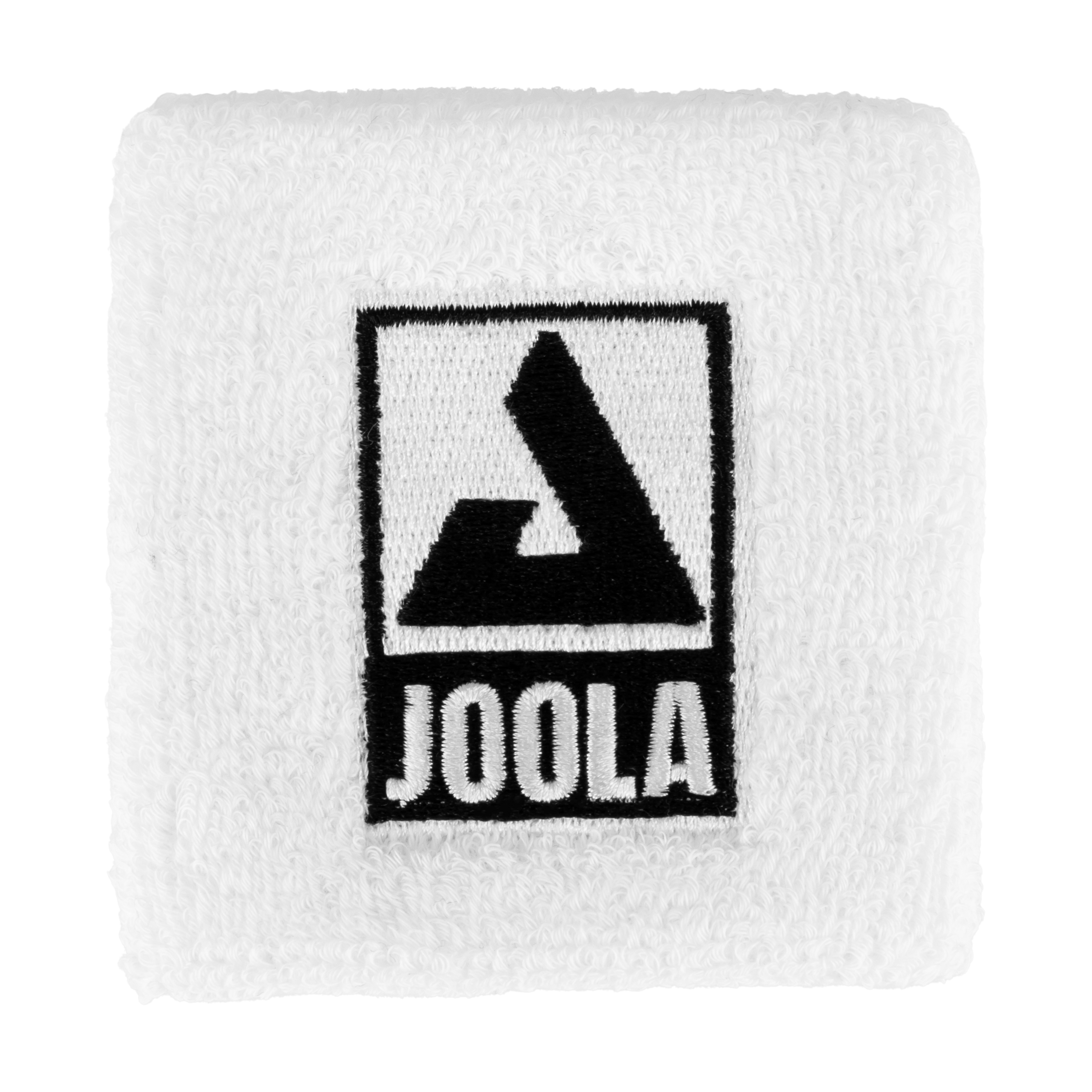 White JOOLA wristband with black JOOLA logo lock-up.