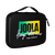 White background, product image showing a black hardcase JOOLA x Hugo Calderano table tennis racket case.