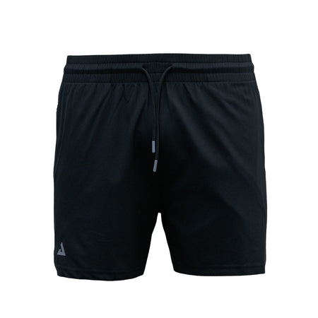 White background, product image of a pair of JOOLA shorts, black with a JOOLA trinity logo on the front.