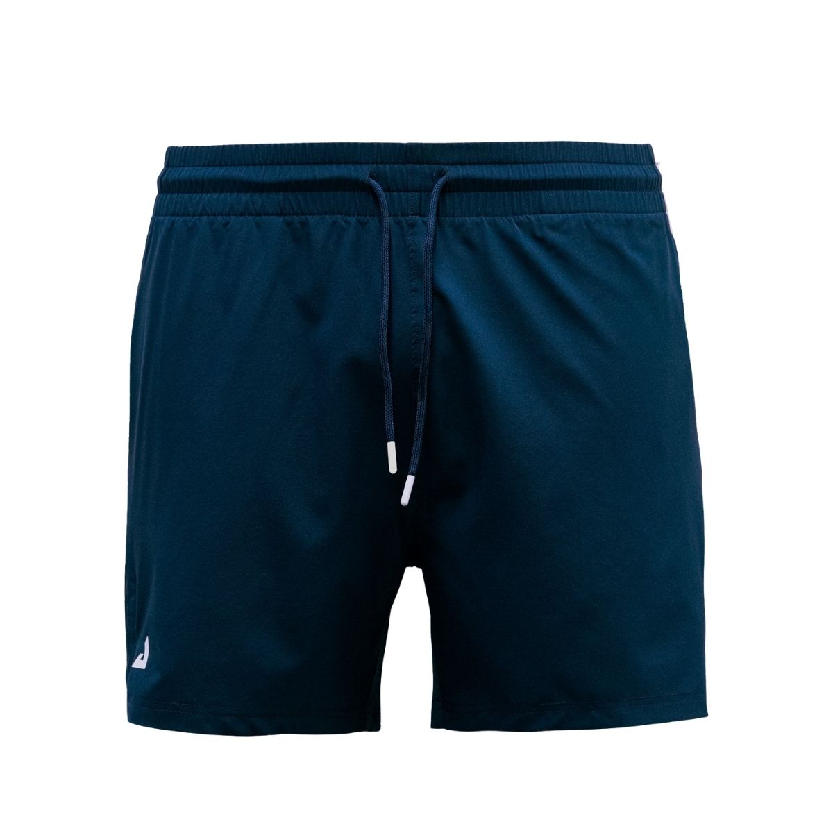 Dark JOOLA navy blue athletic shorts with an elastic waistband and a matching drawstring, shown against a plain white background.