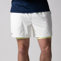 White-Men's Woven 2-in-1 Shorts