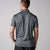 Image of the back of a JOOLA men's club printed polo, serpentine charcoal print.