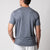 Image of the back of a JOOLA men's club short sleeve shirt, navy heather.