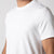 Close up image of the front of a JOOLA Men's Club Short Sleeve Shirt, White.