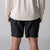 Image of the back of a pair of JOOLA men's club shorts, black.