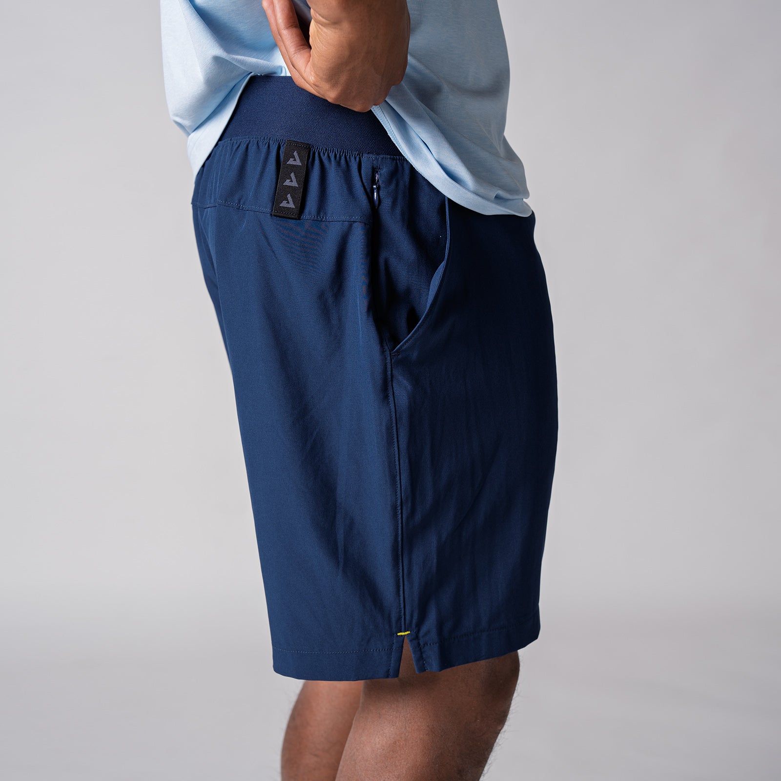 Image of the side of a pair of JOOLA Men's Club Shorts, Navy.