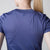 Close up image of the back of a JOOLA Women's Club Short Sleeve Shirt, Purple dusk.