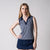 Image of a female model wearing a JOOLA Women's Club Sleeveless Polo, Navy.