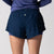 Image of the back of a pair of JOOLA Women's Court 2 in 1 shorts, navy.