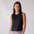 Image of a female model wearing a JOOLA Women's Court Tank Top, Black.