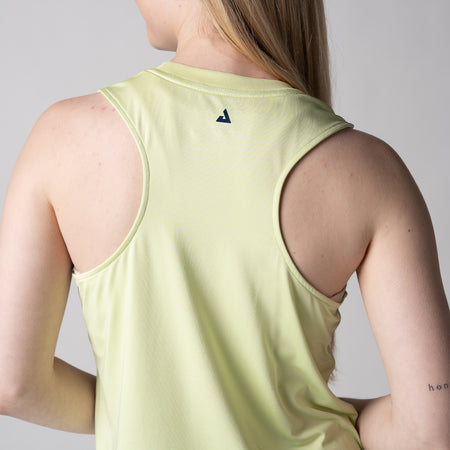 Image of the back of a JOOLA Women's Court Tank Top, key lime.