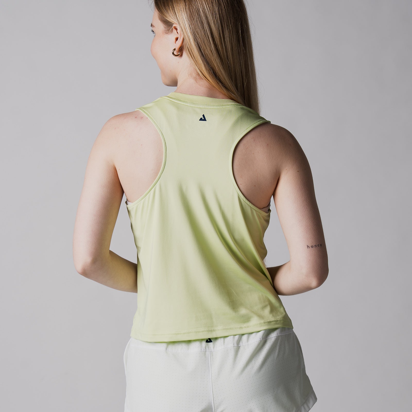 Image of the back of a JOOLA Women's Court Tank, Key Lime.