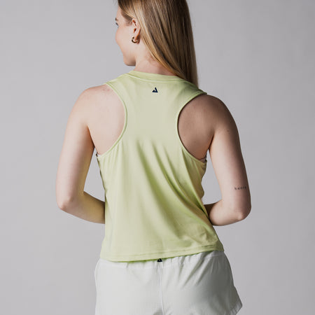 Image of the back of a JOOLA Women's Court Tank, Key Lime.