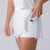 Close up image of the pocket in the undershorty of a JOOLA women's pickleball skort, white. 