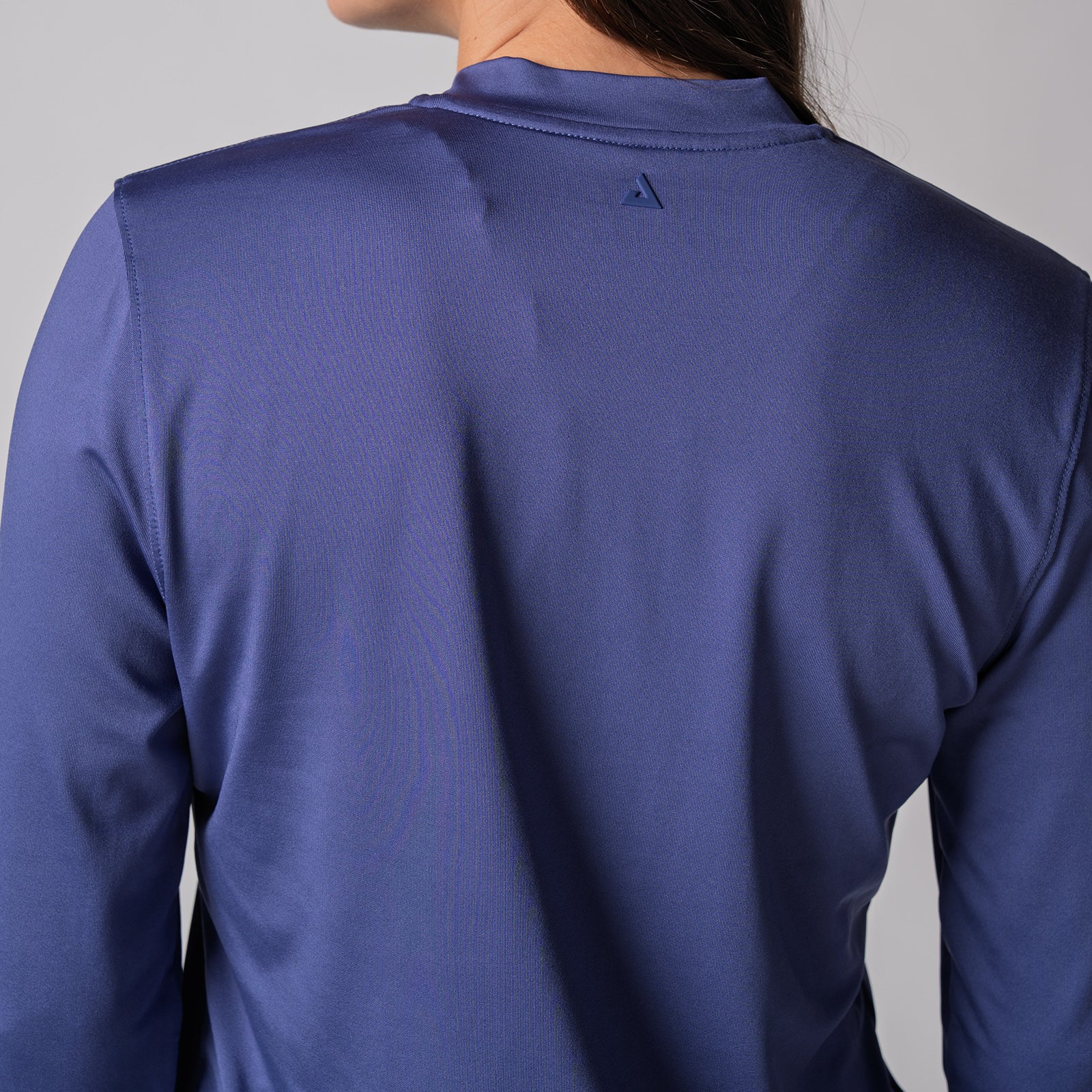 Image showing the back of a JOOLA Women's Quarter Zip Pullover, Purple Dusk.