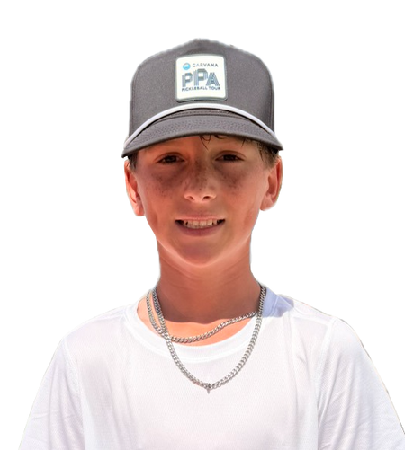 Head shot of JOOLA Junior pro wearing a Carvan PPA hat.