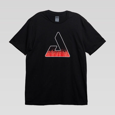 White background, product image of a black JOOLA Men’s Lava Symbol Short Sleeve Graphic Tee.