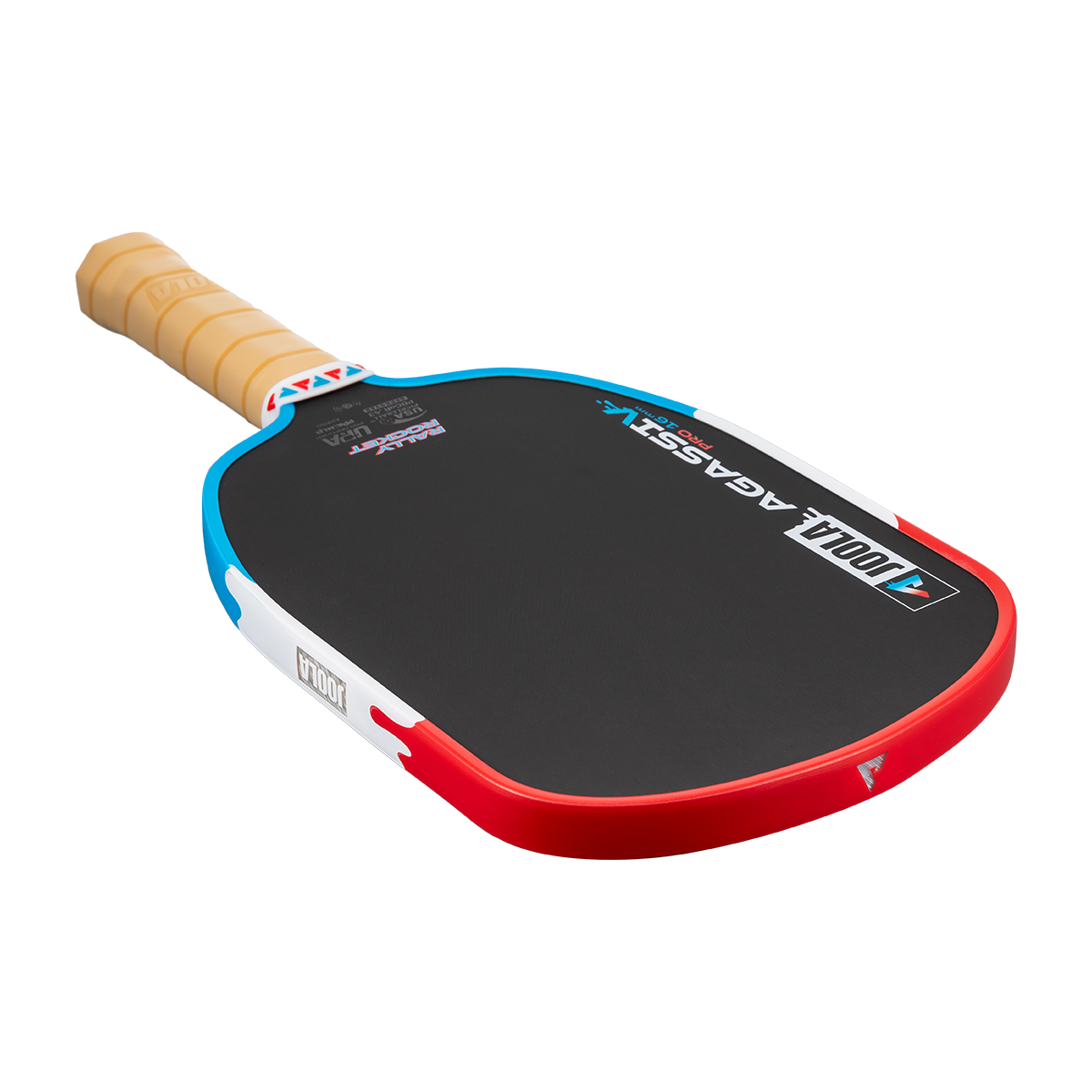 Product image of the JOOLA Agassi Pro V Rally Rocket pickleball paddle.
