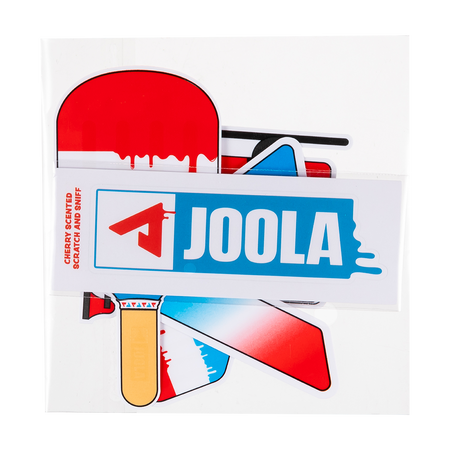 Image showing the pack of stickers that come in the premium packaging for the JOOLA Rally Rocket pickleball paddle.