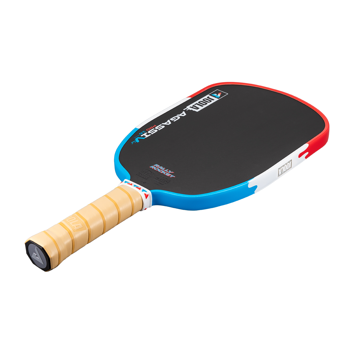 Product image of the JOOLA Agassi Pro V Rally Rocket pickleball paddle.