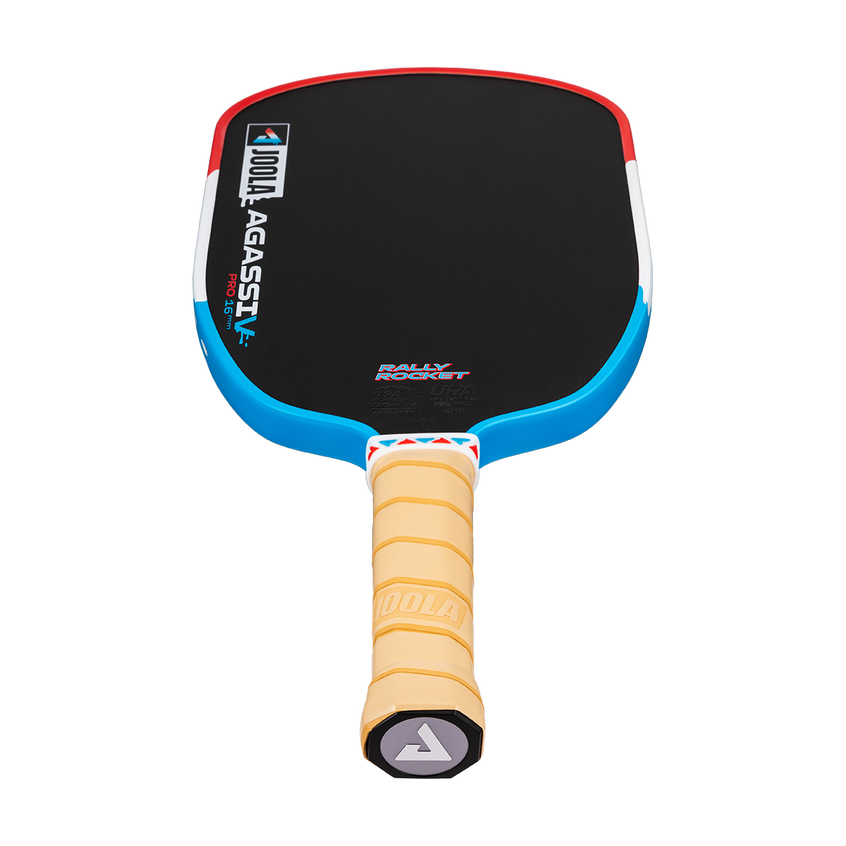 Product image of the JOOLA Agassi Pro V Rally Rocket pickleball paddle.