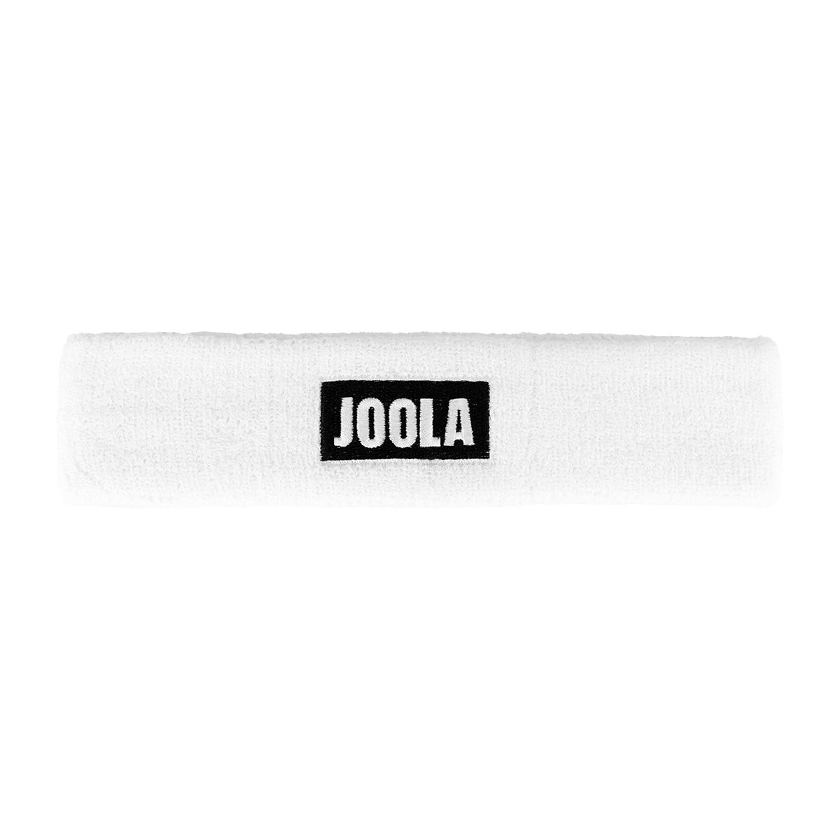 JOOLA headband white with a black JOOLA logo.