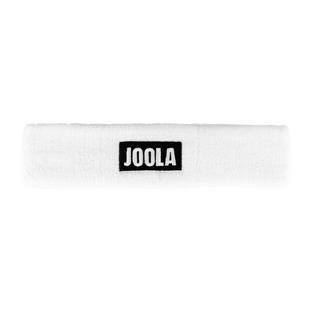 JOOLA headband white with a black JOOLA logo.