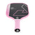 White background, product image of the JOOLA Essentials Dash pickleball paddle with pink handle and matching edge guard.