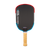 Product image of the JOOLA Agassi Pro V Rally Rocket pickleball paddle. Red, white and blue edge guard.