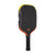 White background, Orange and Yellow gradiant edge guard on the JOOLA 3S Dual Scorpeus Pickleball Paddle.