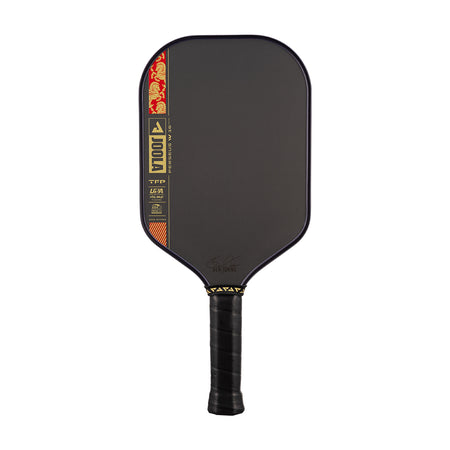 White background, image showing the JOOLA 2026 Year of the Horse Special Edition Perseus Pro IV in it's gold, red and black colorway.