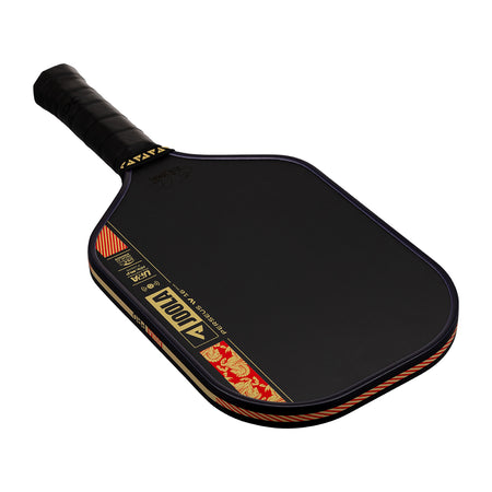 White background, image showing the JOOLA 2026 Year of the Horse Special Edition Perseus Pro IV in it's gold, red and black colorway.