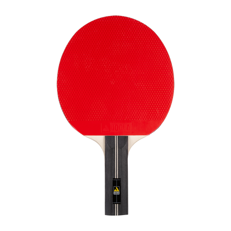 Image of a JOOLA Table Tennis racket with a red surface.