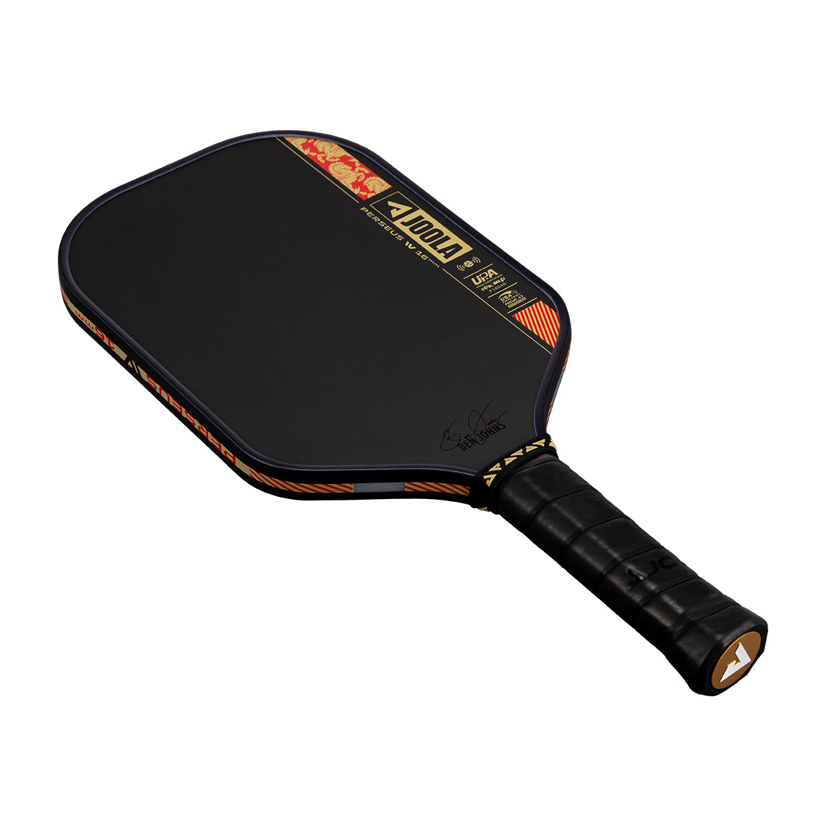 White background, image showing the JOOLA 2026 Year of the Horse Special Edition Perseus Pro IV in it's gold, red and black colorway.