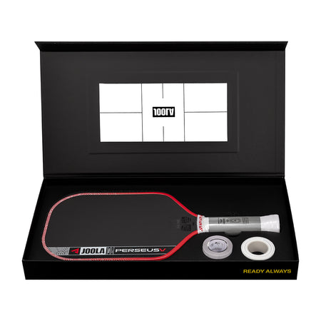 White background, product image showing the contents of the Pro V purchase. Paddle, edge guard tape and grip tape included.