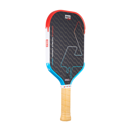 Product image of the JOOLA Perseus Double Vision Pickleball paddle 16mm Rally Rocket pop design.